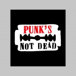 Punks not Dead mikina s kapucou stiahnutelnou šnúrkami a klokankovým vreckom vpredu 